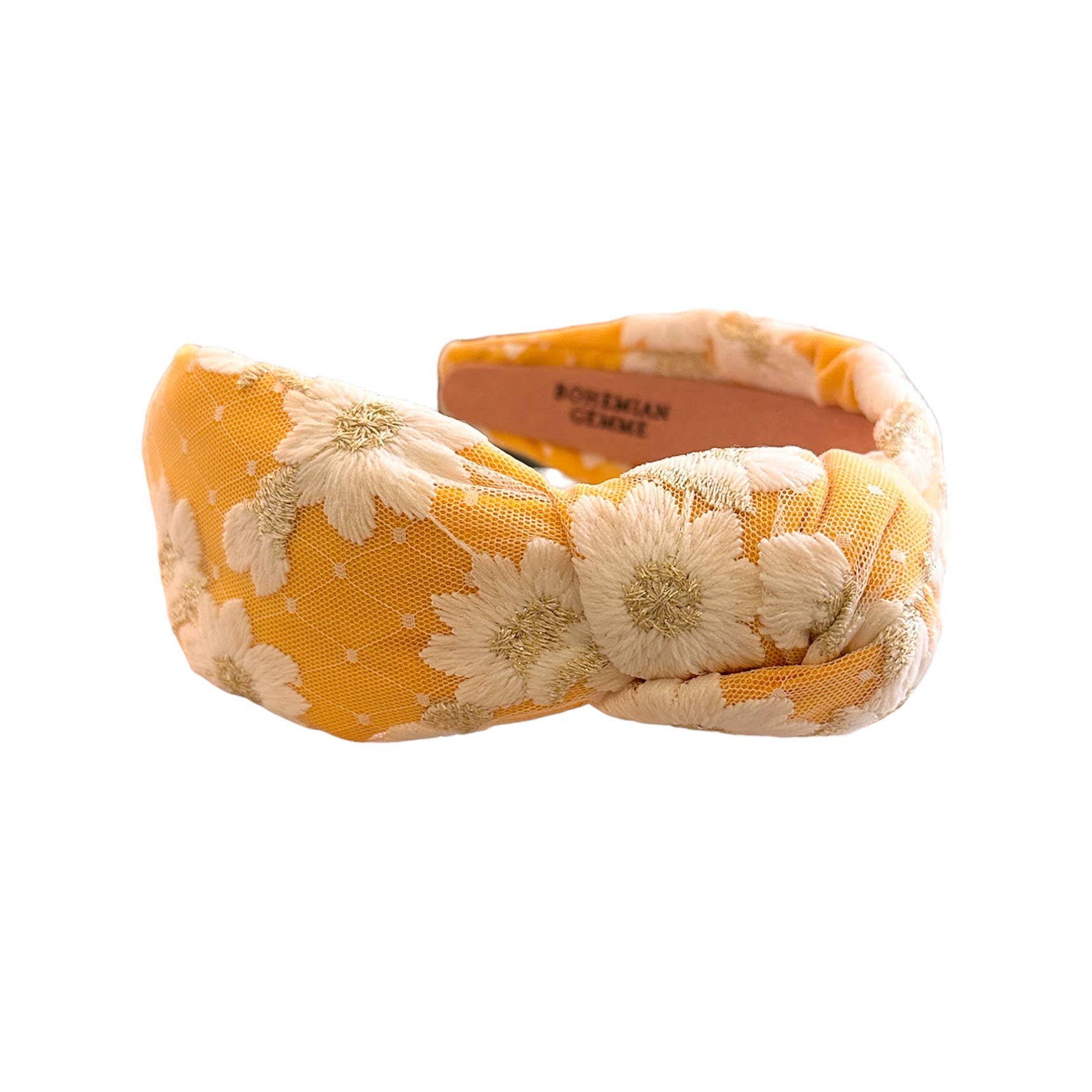BOHEMIAN GEMME - Vente Bandeau – femme - Bandeau noué brodé floral Marigold3