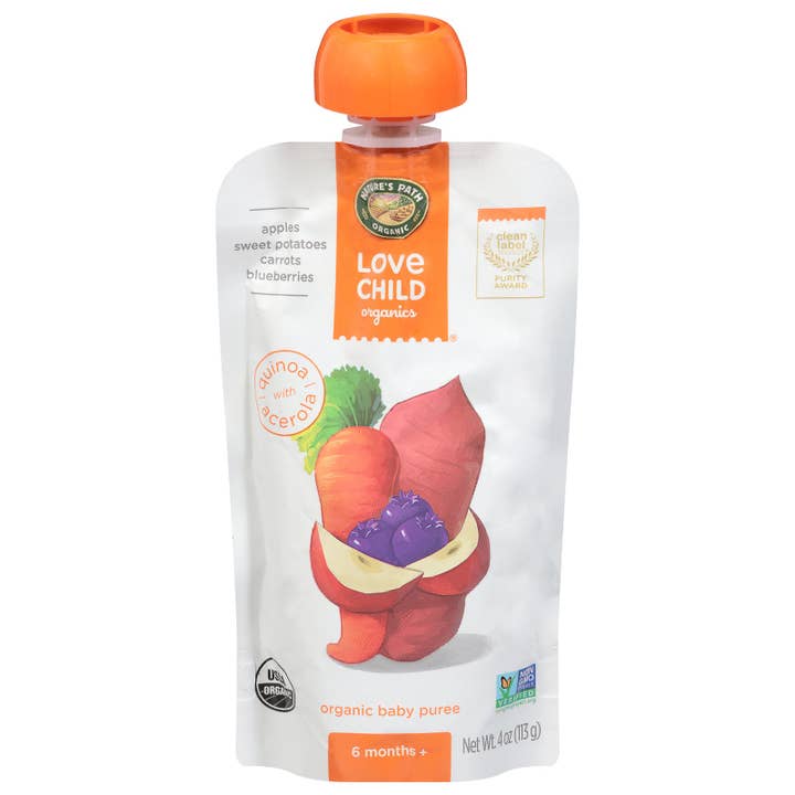 Love Child Organic Apple Sweet Potato Carrot Puree 12Pk for wholesale by Everyday Supply Co