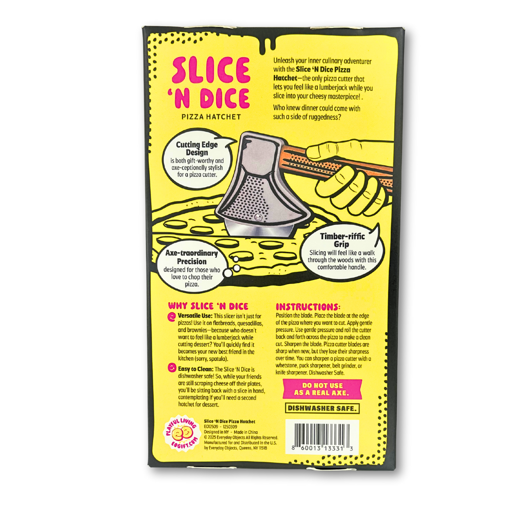 Everyday Objects - Wholesale Pizza Wheel - Slice 'N Dice Pizza Cutter Hatchet - Stainless Steel Blade9