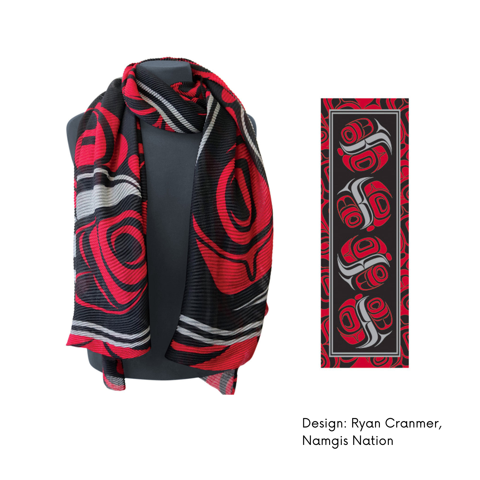 Made By Humans || Light Codes Studio - Vendita all'ingrosso Sciarpa - Donna - Sciarpa Eco con Design Indigeno Contemporaneo6