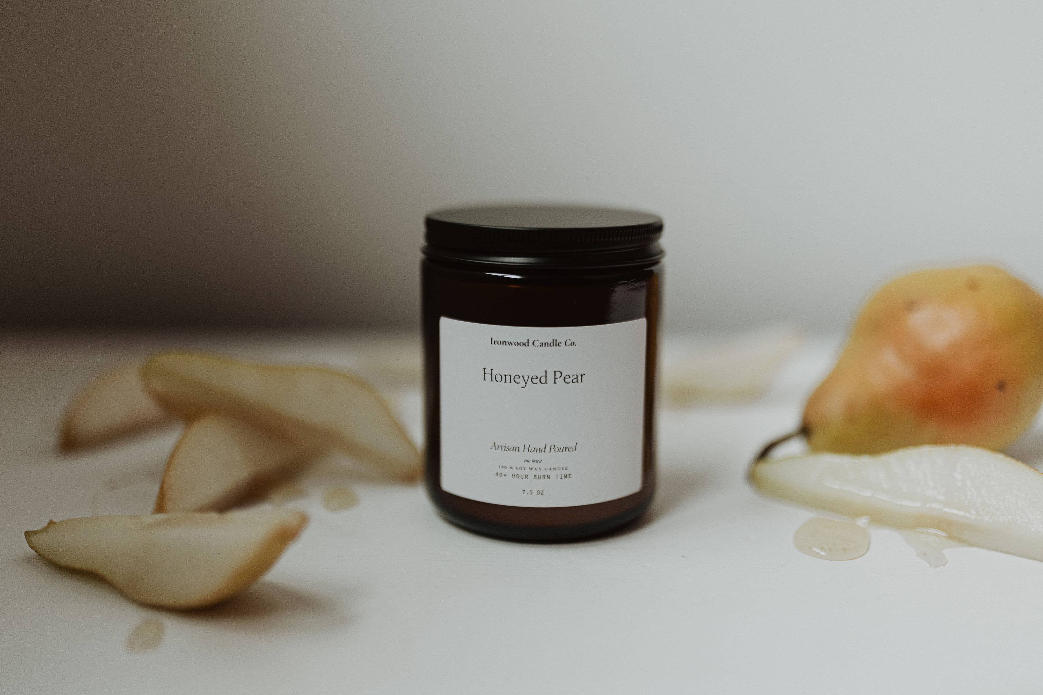 Ironwood Candle Co. - Wholesale Jar/Filled Candle - HONEYED PEAR SOY CANDLES5