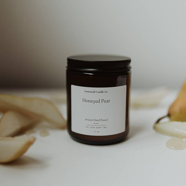 Ironwood Candle Co. - Wholesale Jar/Filled Candle - HONEYED PEAR SOY CANDLES5