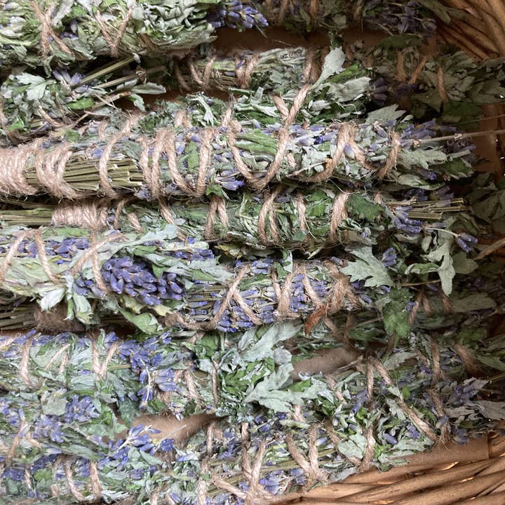 1130 CHANDLERY - Venta al por mayor Palito de hierbas aromáticas - Wild Mugwort & Bastón orgánico para mancha de lavanda