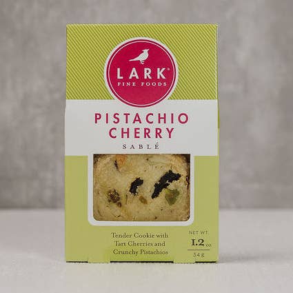 Pistachio Cherry Sable "Petit Paquet" - Case of 24 for wholesale by Lark Fine Foods
