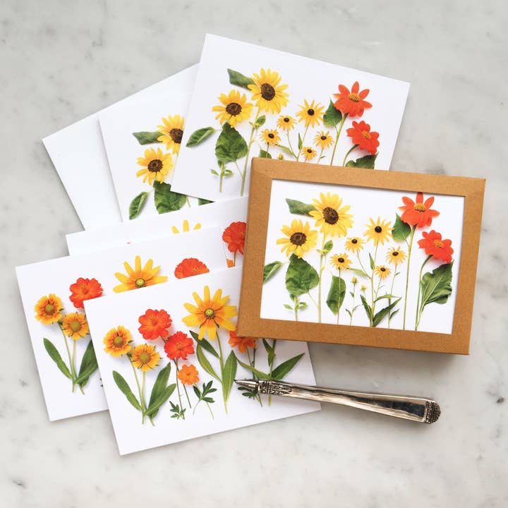 Card set - Summer Sunflowers for wholesale by Bottle Branch