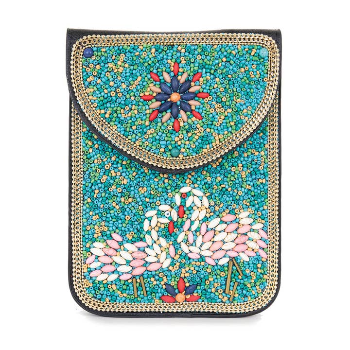 22 Tote - Vendita all'ingrosso Borsa a tracolla - Donna - Borsa a tracolla per cellulare in pelle vegana con perline