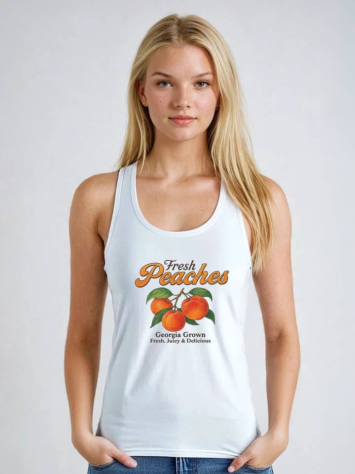 Freesh Peaches Bedrucktes Tanktop (Individuelles Paket) für den Großhandel von Missi Clothing