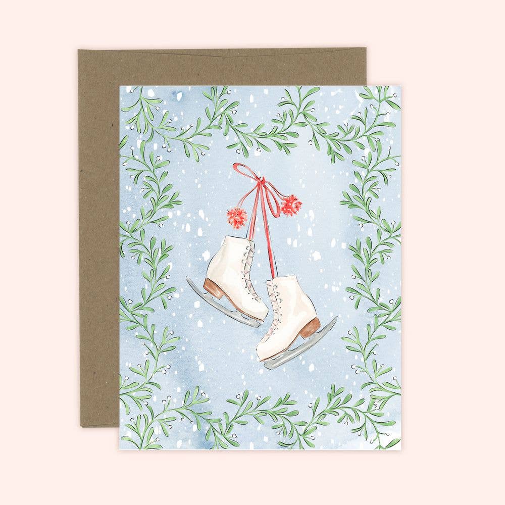 Almeida Illustrations - Wholesale Christmas Card - Winter Skates Christmas Winter Holiday Card0