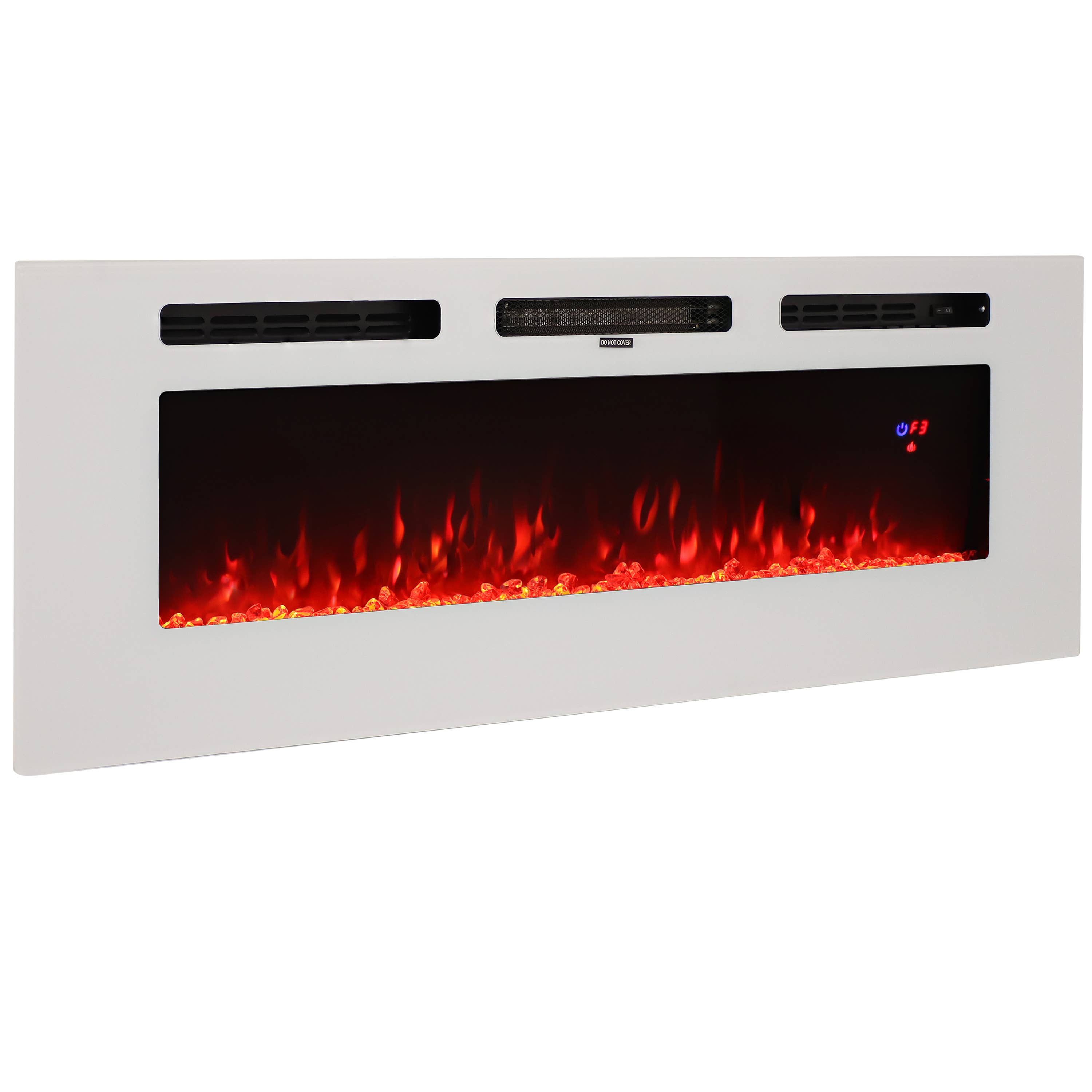 Sunnydaze Decor - Wholesale Fireplace Screen - 50 in Sophisticated Hearth Indoor Electric Fireplace - White7