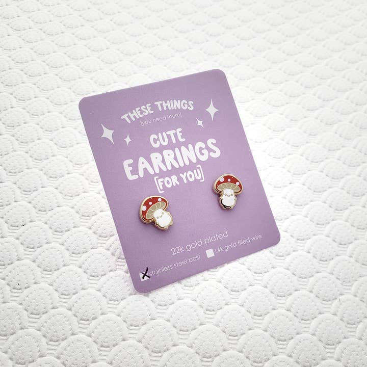 Pendientes Mushroom Folk para venta al por mayor de These Things