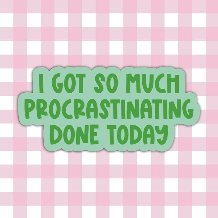The Grumpy Tortoise - Wholesale Sticker - Waterproof Sticker - I got so much procrastinating done today - Sarcastic Sticker - Funny Sticker - Sassy3