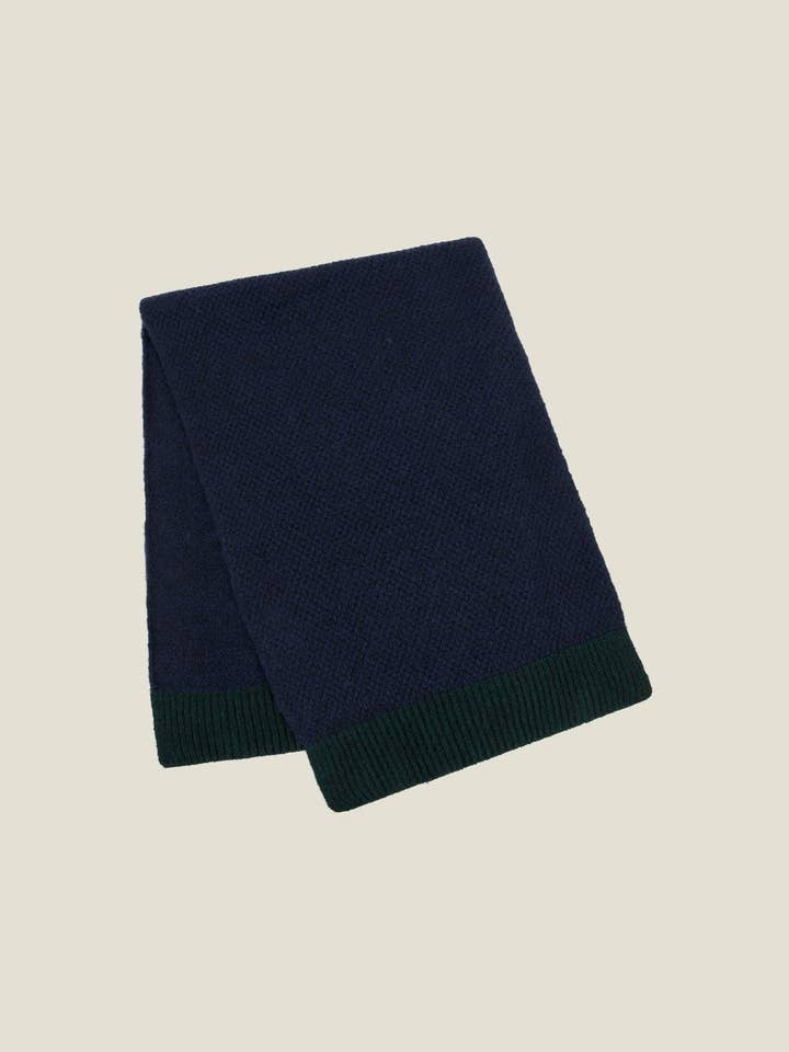 PLAIN NAVY SCARF for wholesale by MADE IN SENS