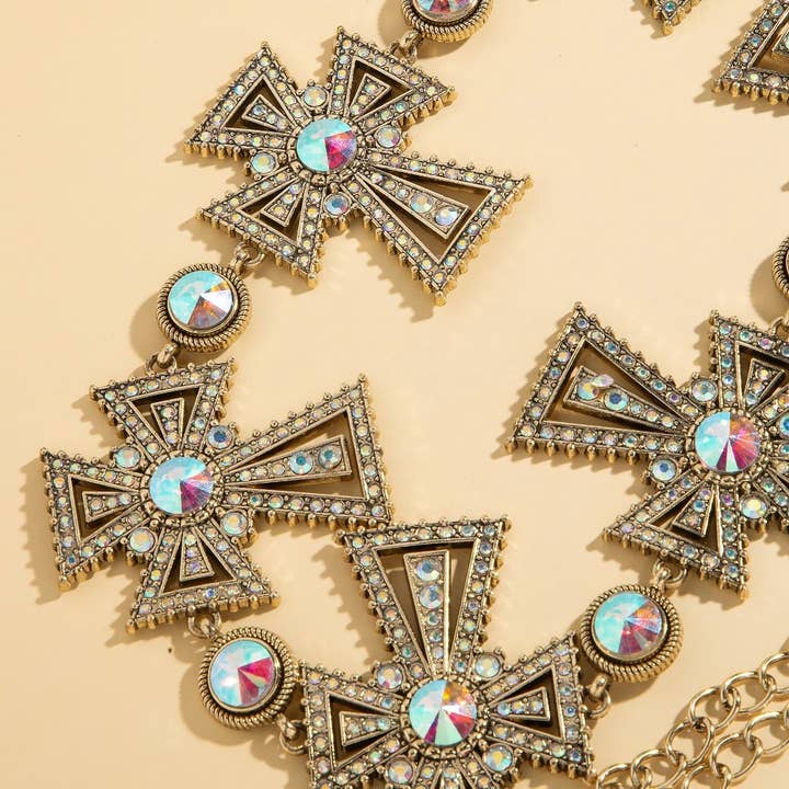 Pave Crystal Cross Chain Belt and other Purchase Wholesale crystal belts. Free Returns & Net 60 Terms on Faire trending on Faire.