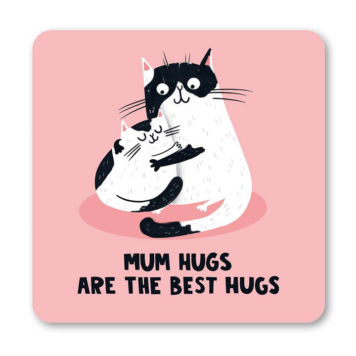 Mum Hugs Mother's Day Coaster for wholesale by Lucy Maggie Designs