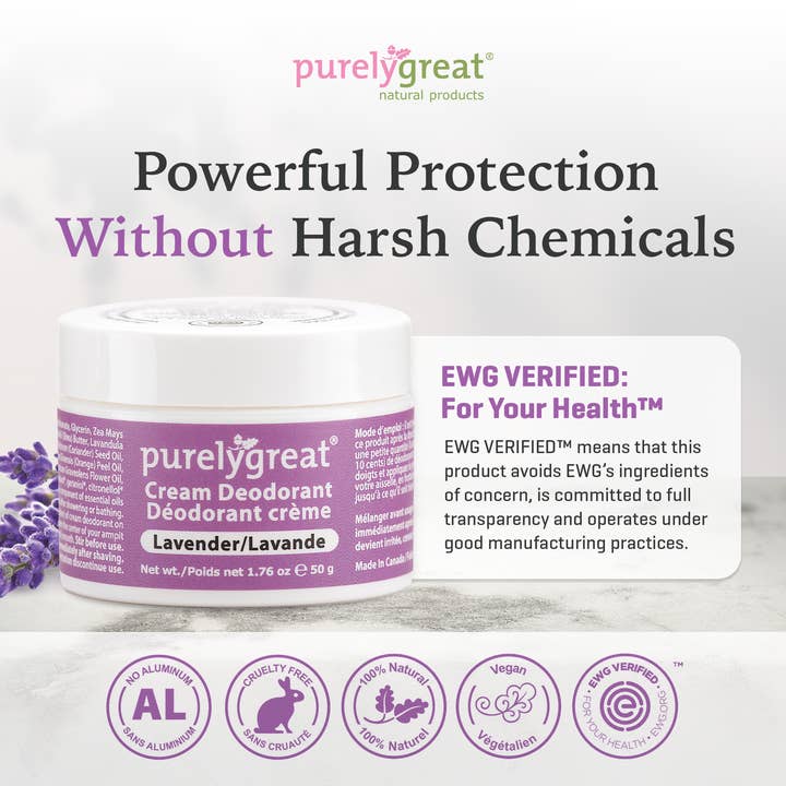 Purelygreat Natural Deodorants - Wholesale Deodorant - Unisex - Purelygreat Cream Deodorant - Lavender4