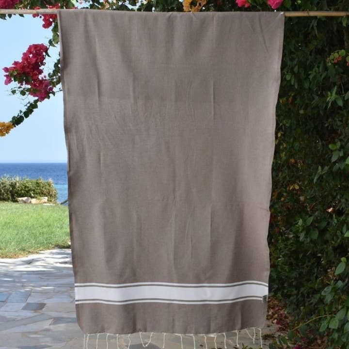 Fouta Tunisia - Wholesale Beach towel - Classic taupe fouta0