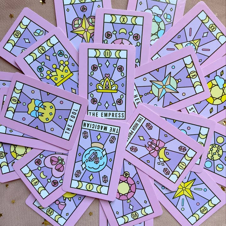 Loveli Atelier – wholesale Tarot cards – Travel Sized Tarot Cards | Moonlight Crystal Mini Tarot Deck1