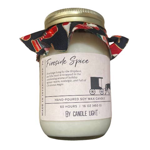 Fireside Spice 16 oz stearinlys for engroshandel hos By Candle Light
