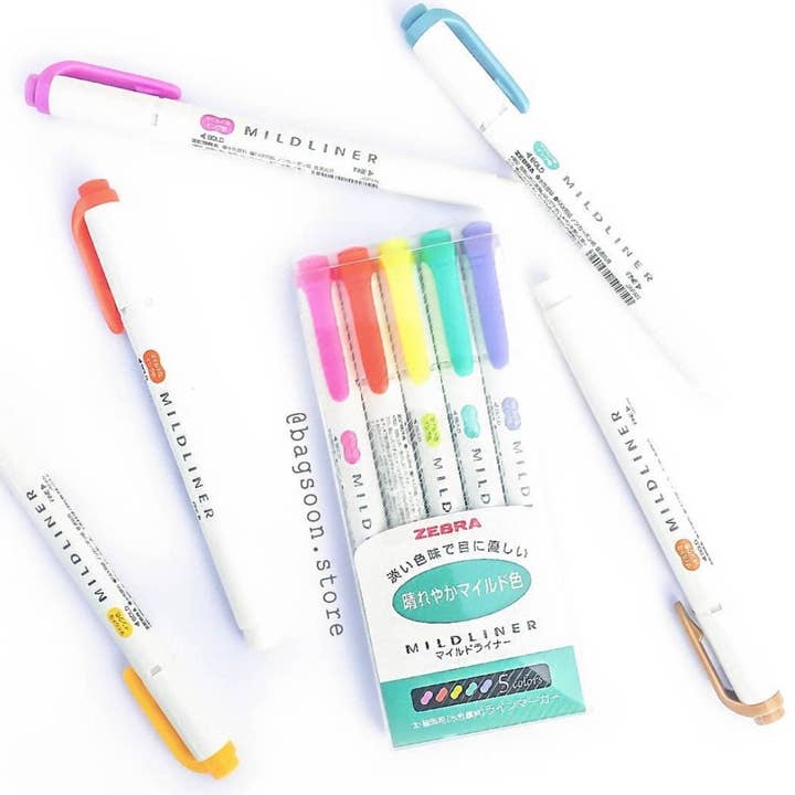 LULUFUNSTUDIO - Vendita all'ingrosso Evidenziatori - Zebra | Evidenziatore a doppia punta Pen Mildliner3