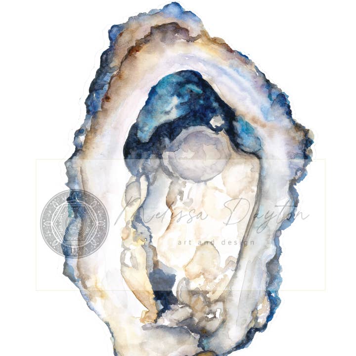 Melissa Dayton Art and Design - Wholesale Gallery Wall Set - Oyster Fine Art Prints- set 6-framed 11 x 145