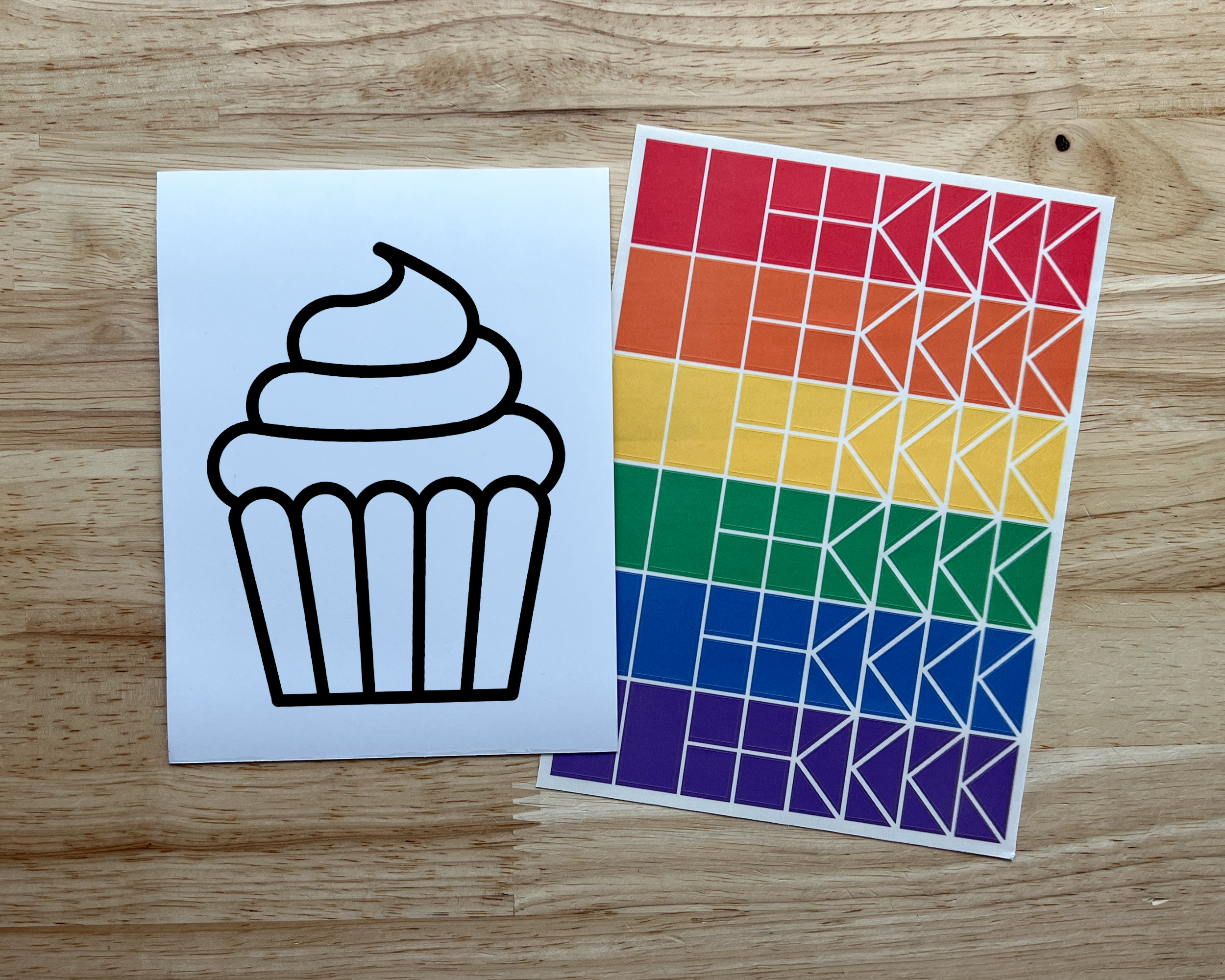 Calenlou Crafts - Wholesale DIY Craft Kit - Kids - Cupcake Suncatcher Sticker Craft Kits for Kids3