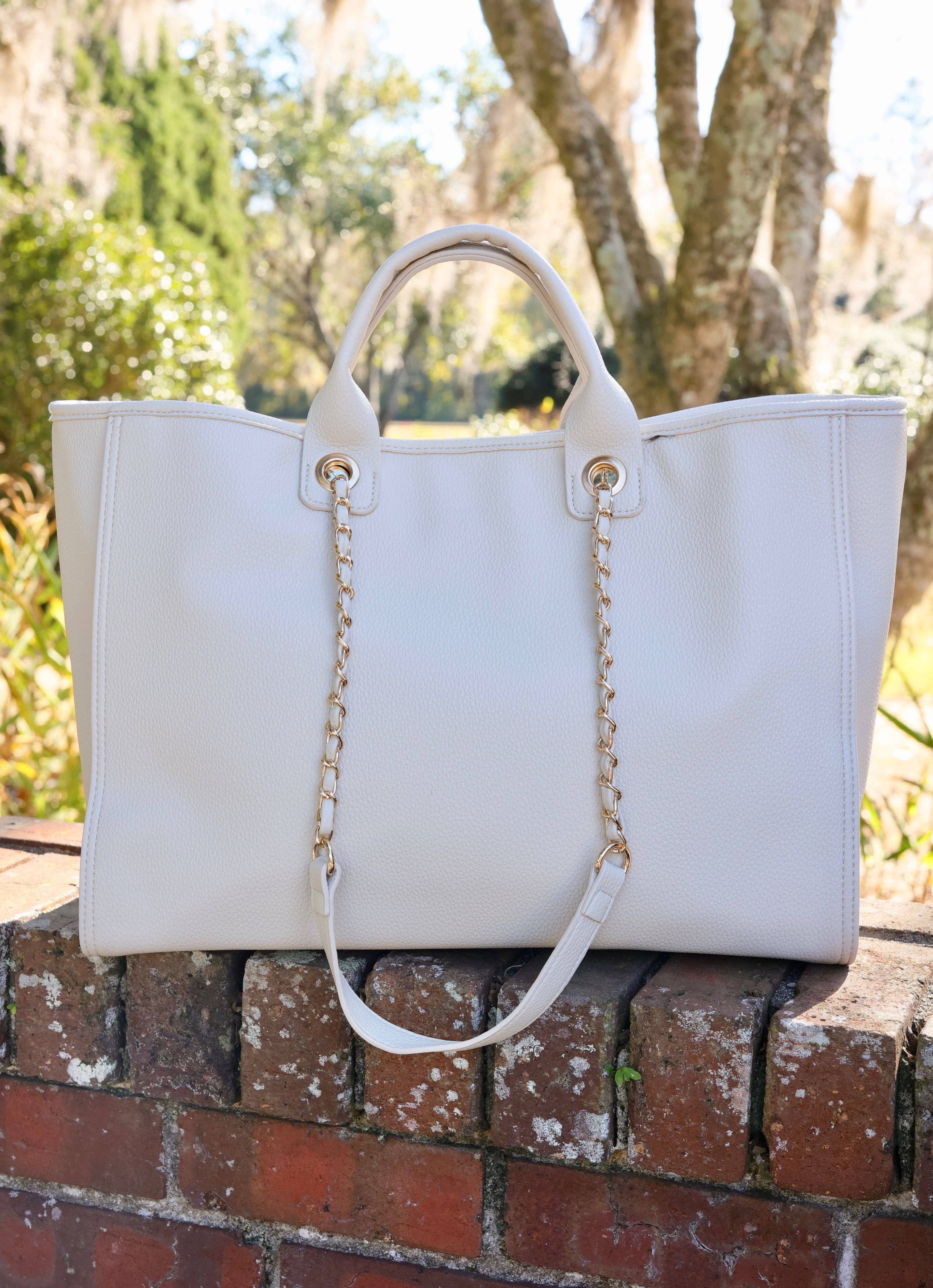Caroline Hill - Wholesale Tote Bag - Women's - Melissa Tote Bag CREAM2