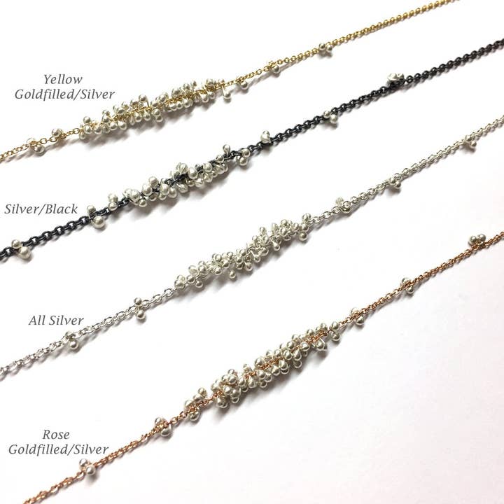 YedOmi Jewelry - Wholesale Link & Chain Necklace - Clustered Wisteria Necklace- 18 inches10