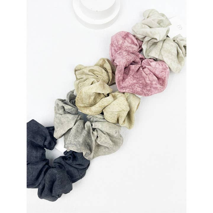 MIX COLOR Acid Washed Pattern Large Scrunchie for wholesale on Faire3