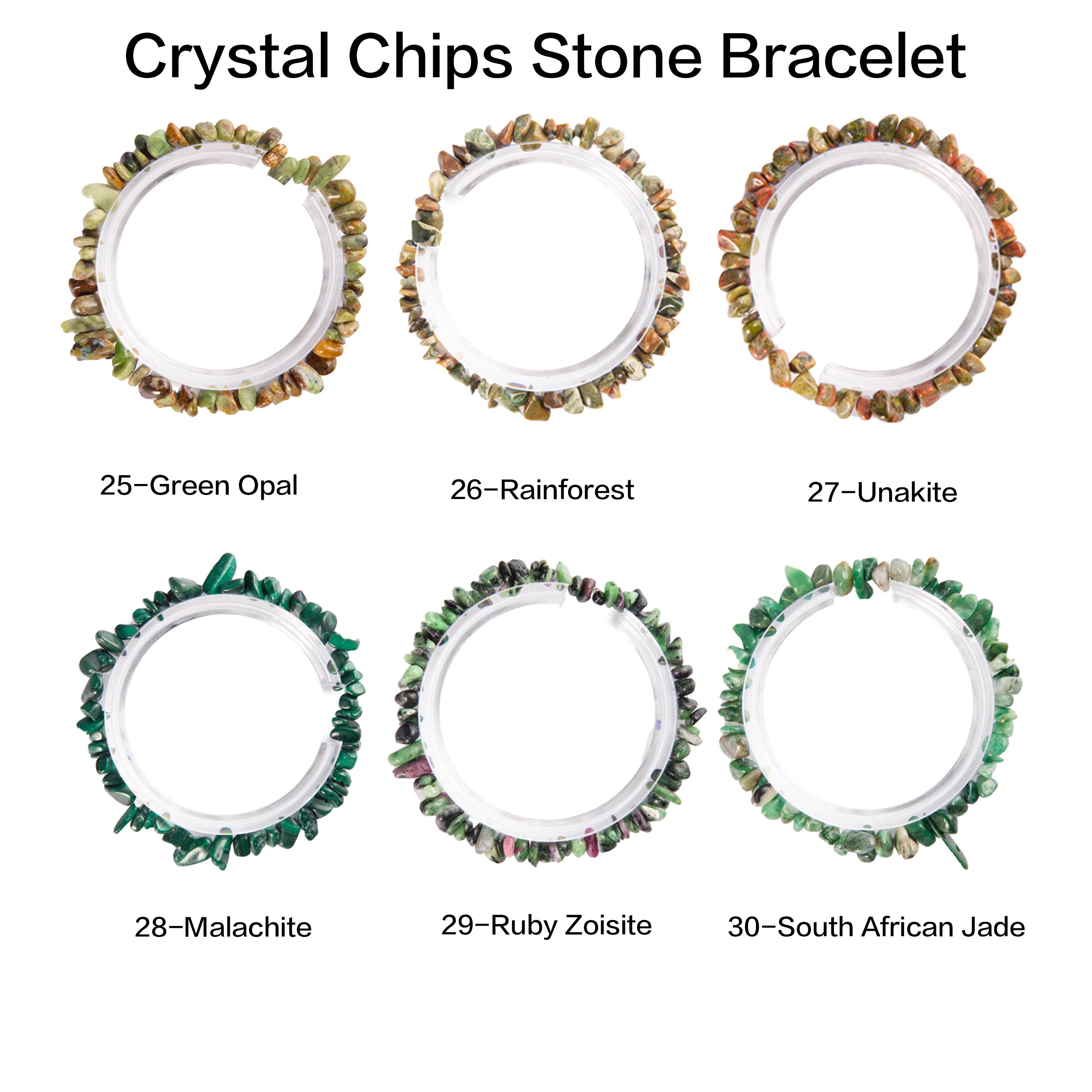 YYDIYcrystal - Wholesale Beaded Bracelet - 4PCs Crystal Bracelets for Couples, Women's chips Bracelet 11