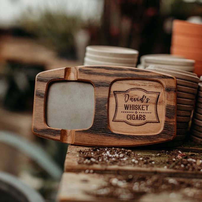 Faircraft - Wholesale Asbak - Dienblad voor whisky en sigaren - Amerikaans wit eiken