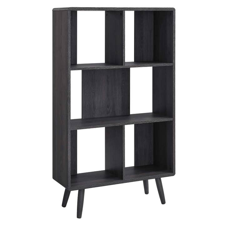 Transmit 5 Shelf Wood Grain Bookcase for wholesale by Modway