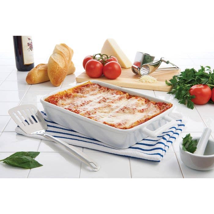 HIC - Harold Import Co. - Wholesale Kitchen Tool/Gadget - HIC Kitchen Lasagna Pan With Handles, White2