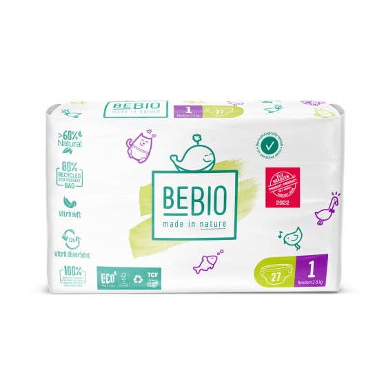 BEBIO – wholesale Nappy (cloth) – Baby – Eco-friendly diapers/nappies - Newborn 2 to 5kg - 6x27