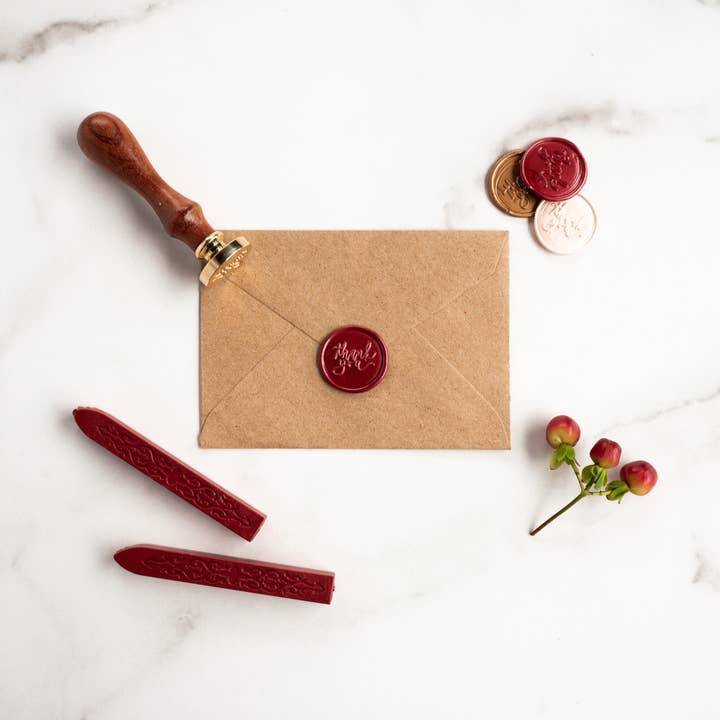 Modern Legacy Paper Company - Wholesale Rubber/Decorative Stamp - Thank You Wax Seal Stamp Kit