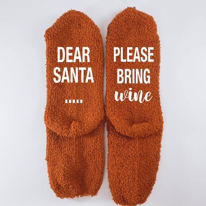 SunshineSoulMD - Wholesale Socks - Women's - Wine Lover Fuzzy Socks3