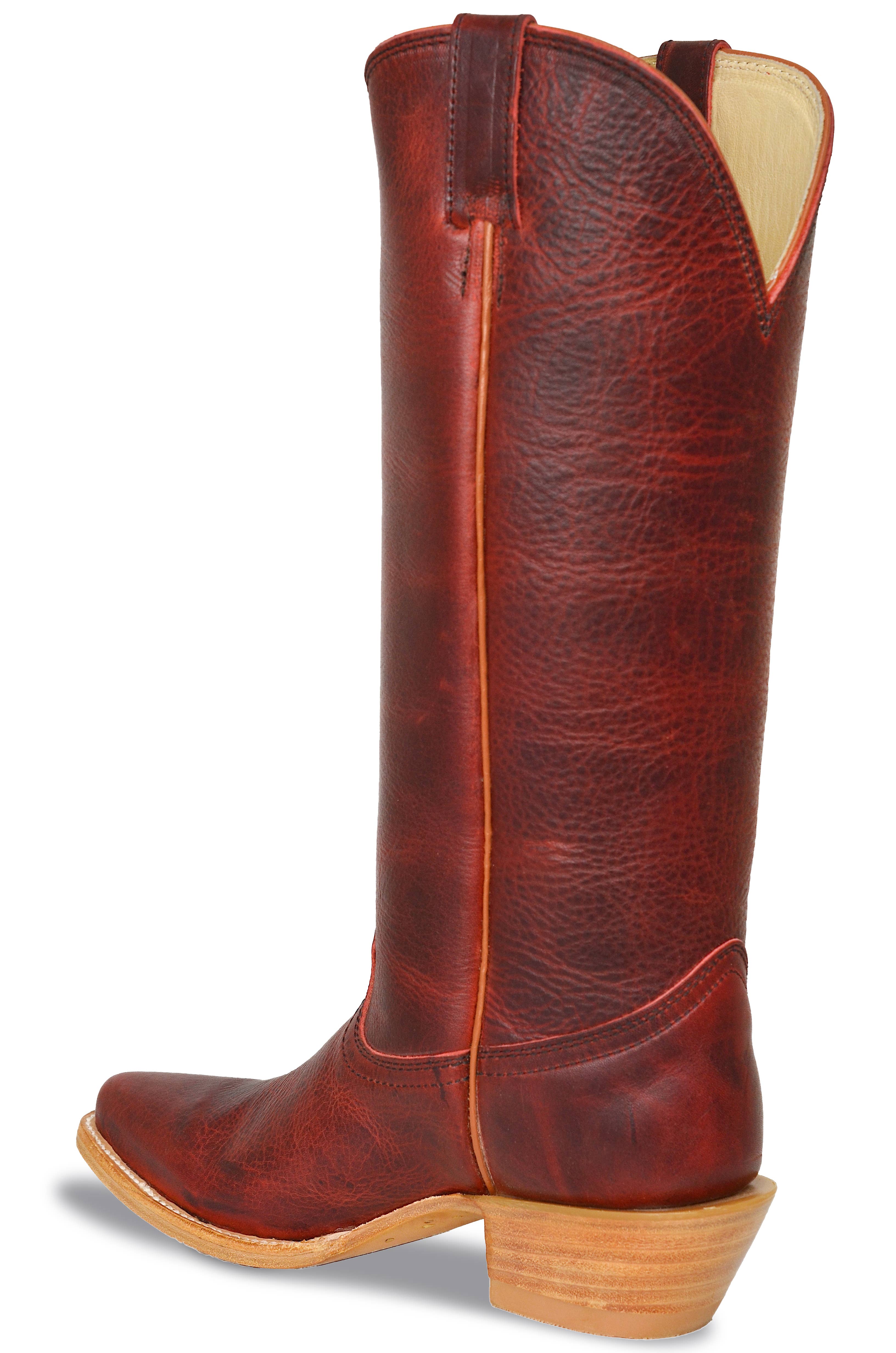 Jolene Crimson Red Cowhide Cowboy Boots for wholesale on Faire3