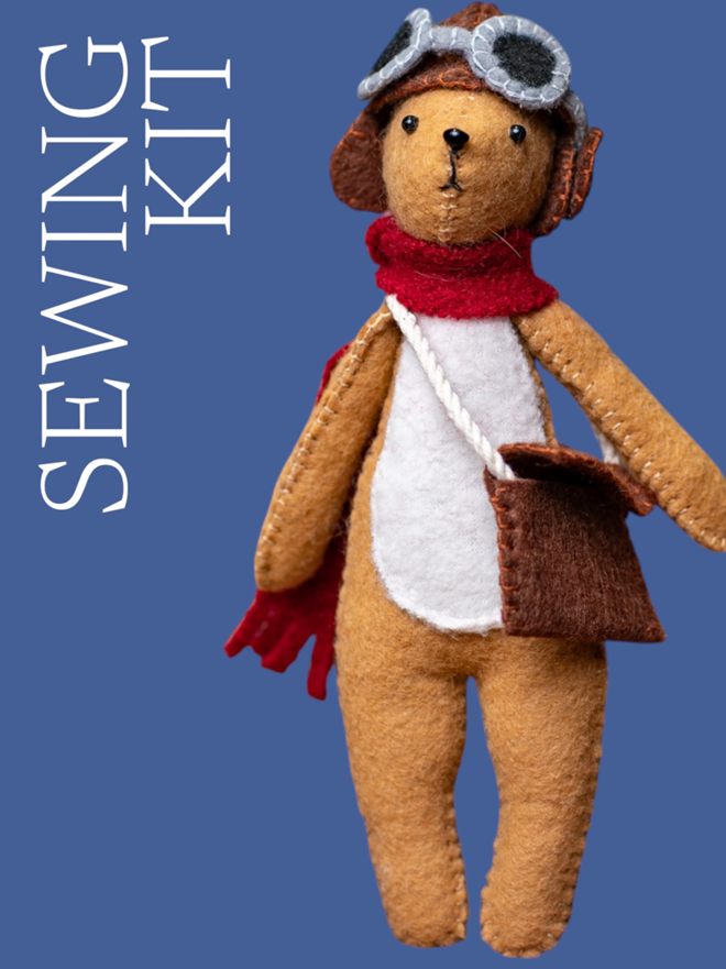 Genius Premium Craft - Wholesale Knutselnaai-set - Vilt Konijn Naaien & Vilten Kit – Pilotenhoed Uitvoering11