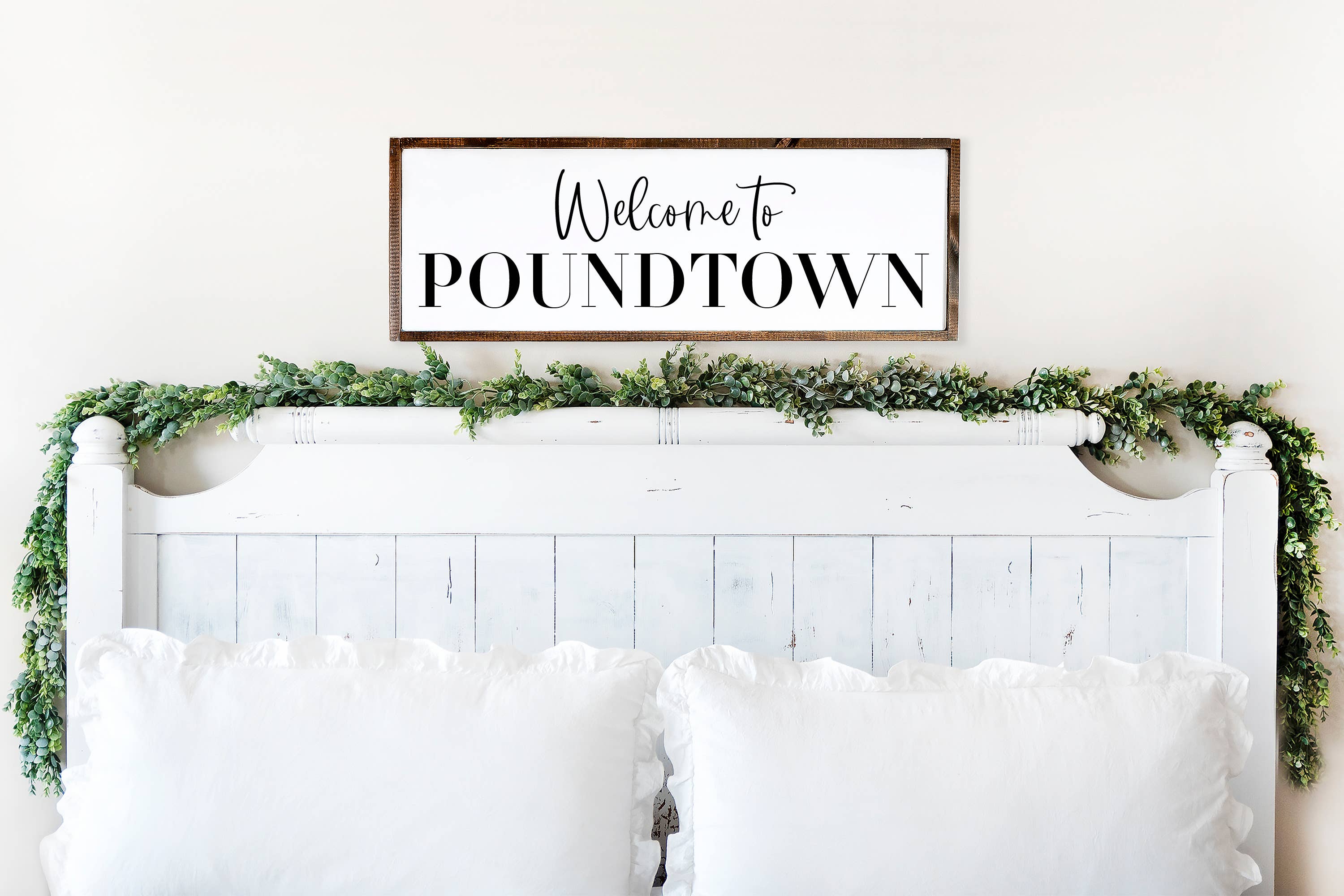 Willie & Dolly Designs - Wholesale Sign - Welcome to Poundtown Wooden Framed Sign0