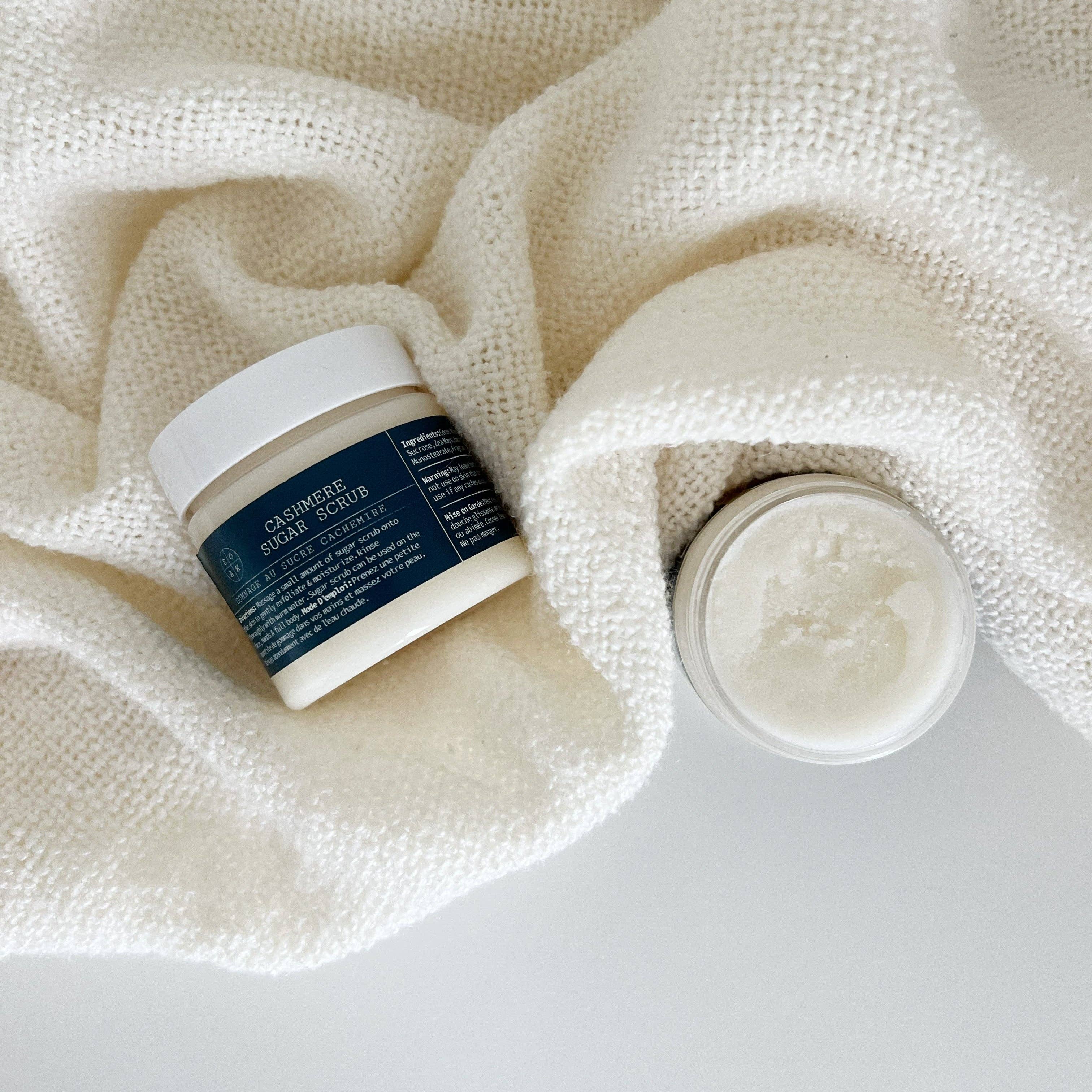 SOAK Bath Co - Vente Gommage/exfoliant pour le corps - Mini Gommage au Sucre au Cachemire - 2oz - Fabriqué au Canada0