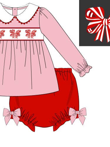 Beck & Gray - Wholesale Clothing Set - Baby - PINK VELVET DIAPER SET0