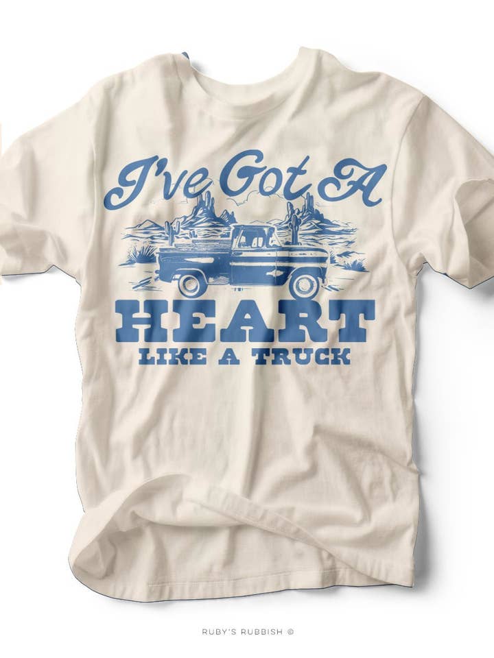 Ruby’s Rubbish - Wholesale T-Shirt (Graphic) - Unisex - Heart Like a Truck | Southern T-Shirt | Ruby’s Rubbish®