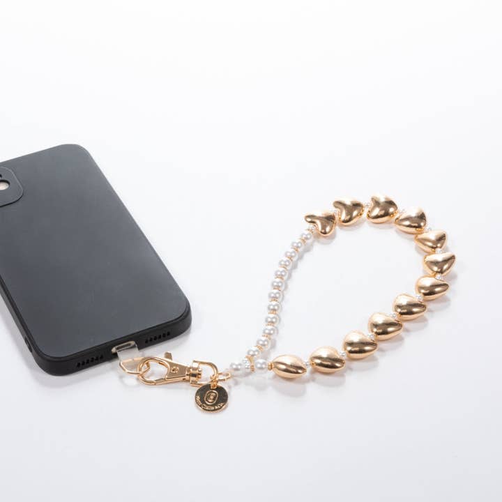 Golden Hour Hearts Phone Charm for wholesale by Miami Chains & Co.