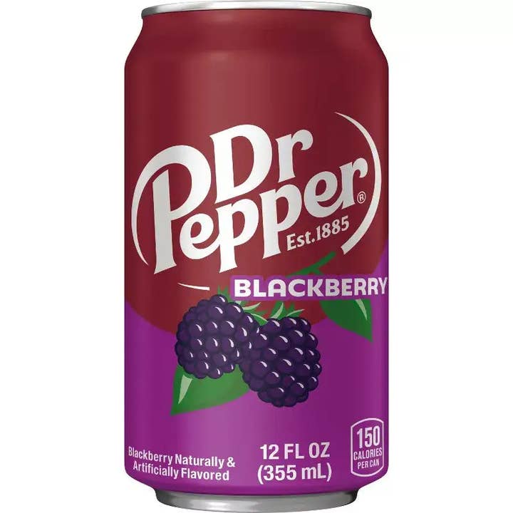 Dr Pepper Blackberry Soda - 355 ml/12 Fl Oz Blikjes doos 12 stuks voor wholesale door Echo Sales Canada