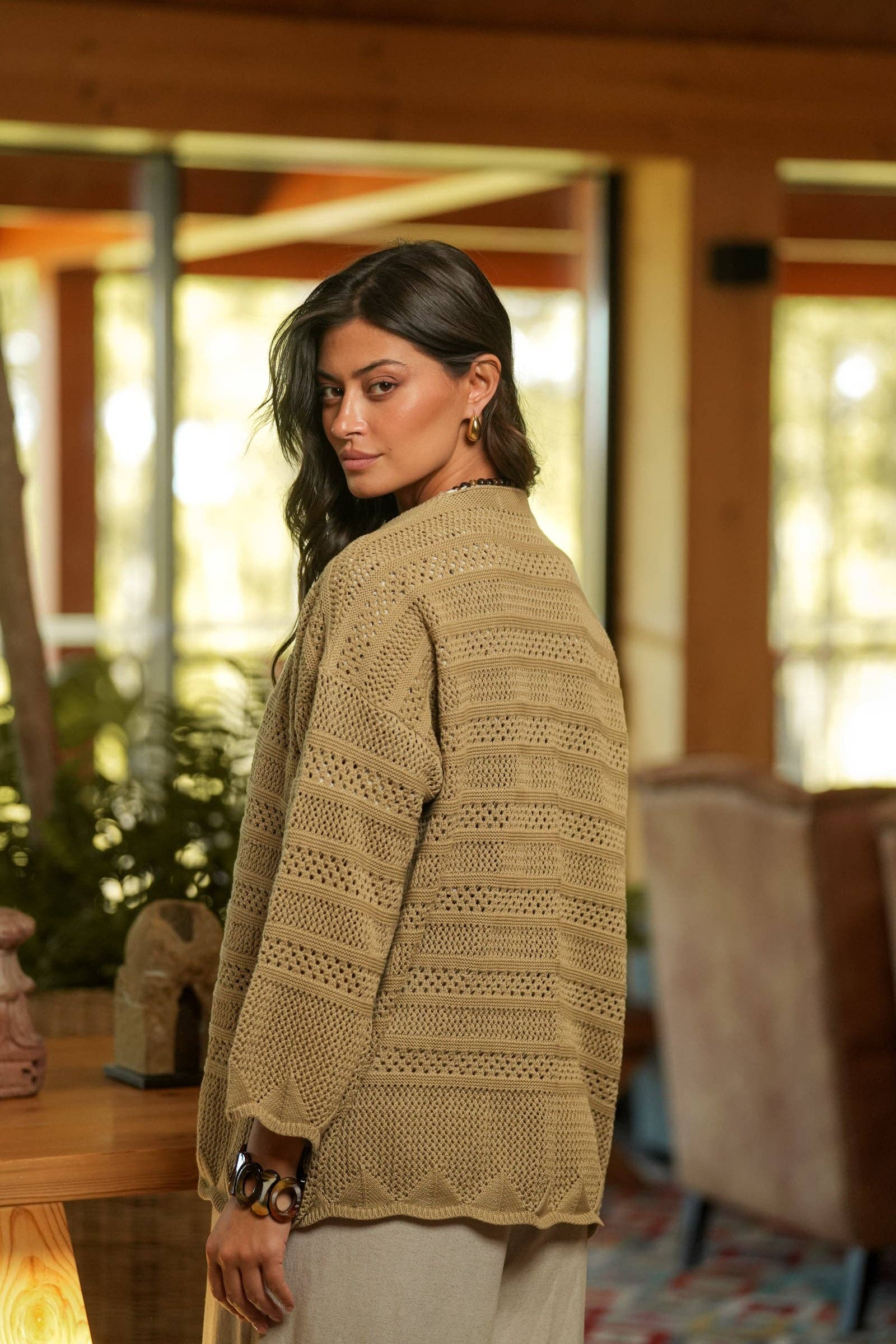 GUIMANOS - Wholesale Jacket - Women's - Perforated Open Coat1