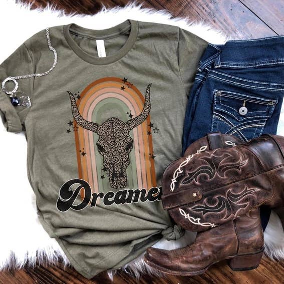 Nieuw dromer shirt met zeefdruk MTO voor wholesale door Maria's Custom Designs