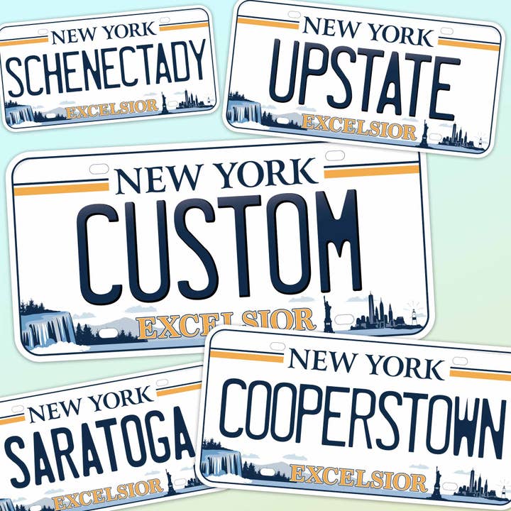 Sentinel Supply - Wholesale Sticker - New York License Plate Stickers - 25+ Custom NY Decals