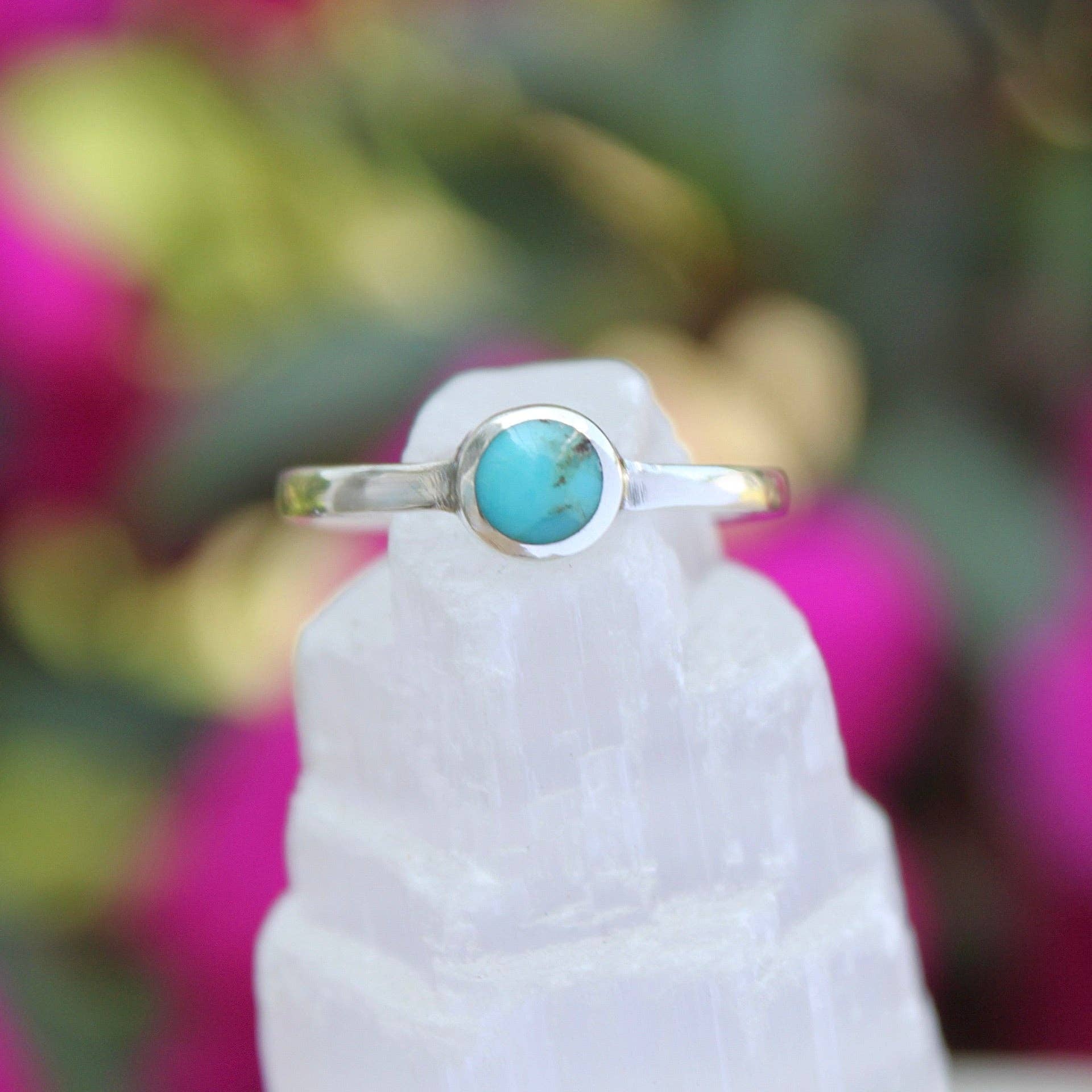 Moonrise Jewelry - Wholesale Single Stone/Solitaire Ring - R-88 Tiny Round Turquoise Ring6