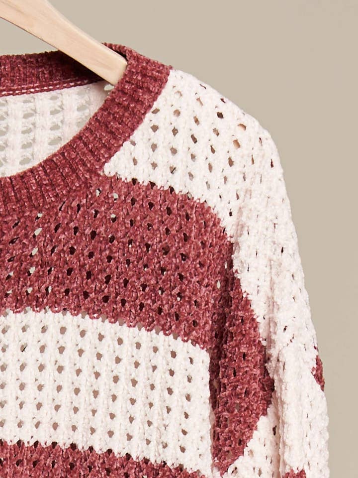 Mello. - Wholesale Knit Sweater - Women's - Color Block Sweater8