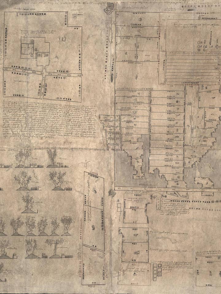 Oztoticpac-kartans landområden 1540 för wholesale av Relic Map Co.