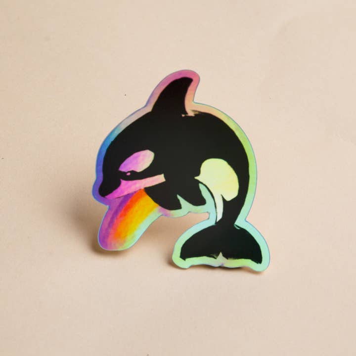 Tender Loving Empire - Wholesale Sticker - Rainbow Orca Sticker 1